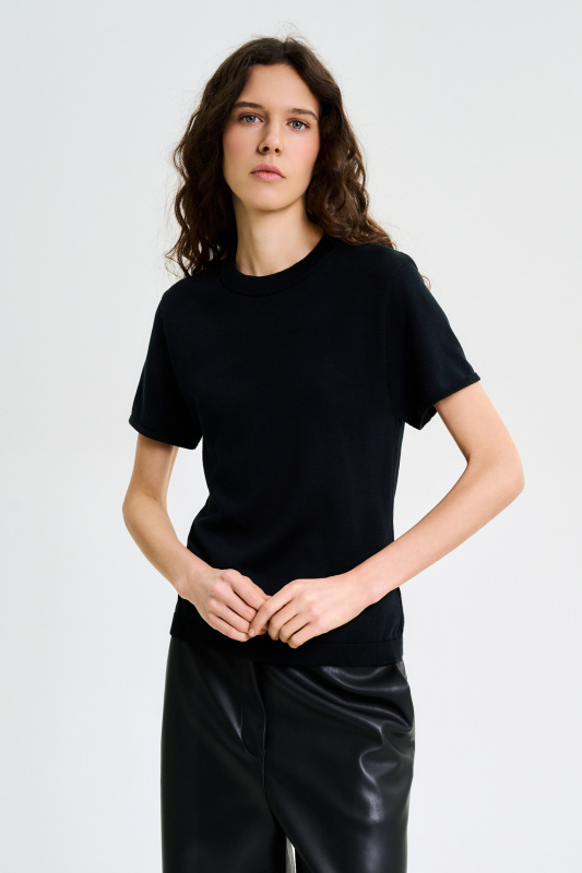 Футболка вязаная BLACK Футболка вязаная BLACK